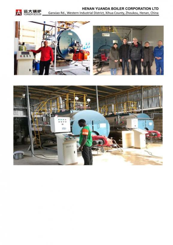 Yuanda Boiler WNS2 Biomass Pellet Burner Boiler